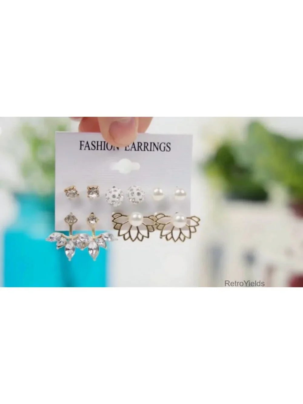 45 Pairs Gold Earrings Set for Women Fashion Dangle Drop Stud Earrings